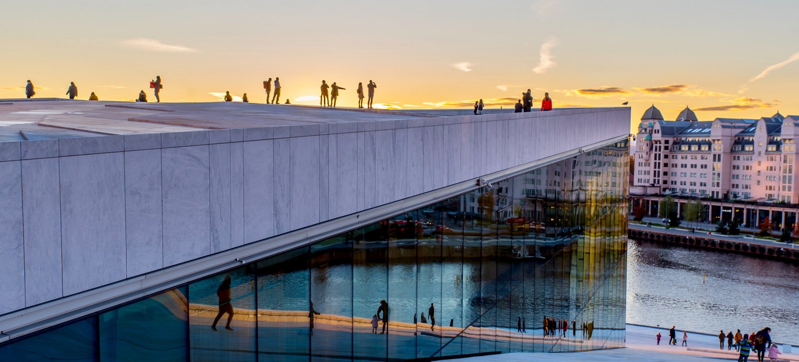 Erasmus+ Opernhaus von Oslo am Fjord.